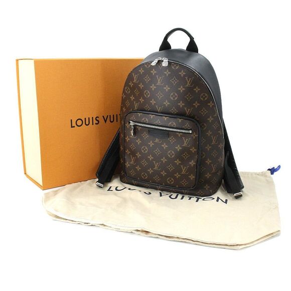 Louis Vuitton Monogram Macassar Josh NV Backpack Rucksack Brown Black - Picture 1 of 8